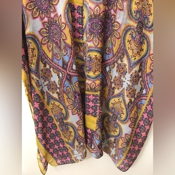David And Young Womens Semi Sheer Paisley Print Flowy Lightweight Kimono Size OS - Picture 6 of 15